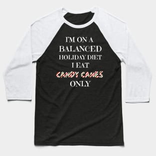 Christmas Candy Cane Diet Baseball T-Shirt